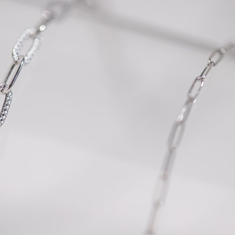 アリアチェーンネックレス(太)/ホワイトゴールド/K10 | peau_jewelry アリアチェーンネックレス(太)/ホワイトゴールド/K10 | peau_jewelry
