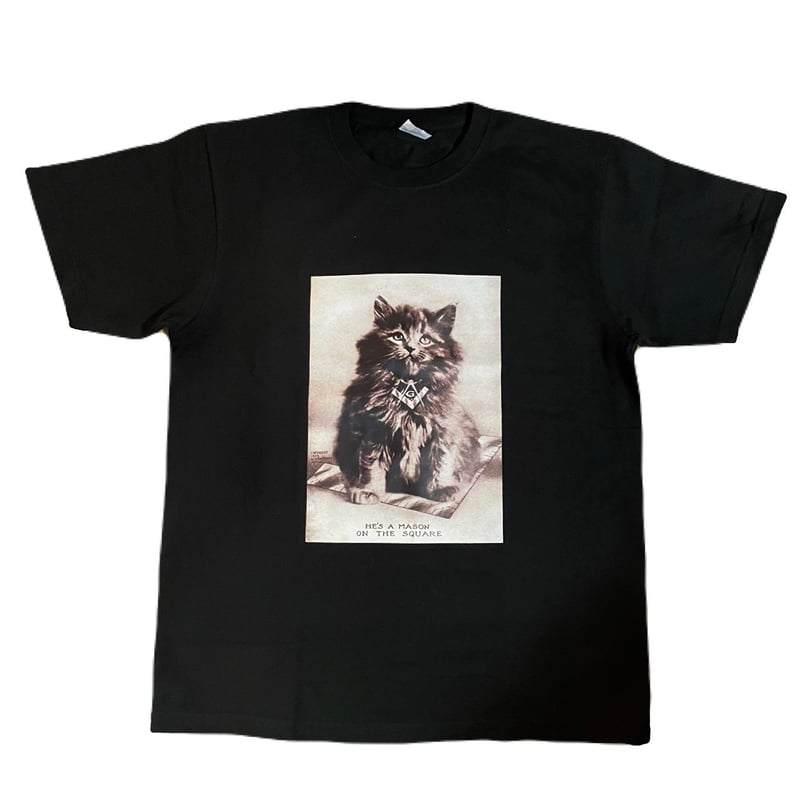 フリーメイソン P1 Tシャツ M CAT BLACK | STRANGE LOVE / M