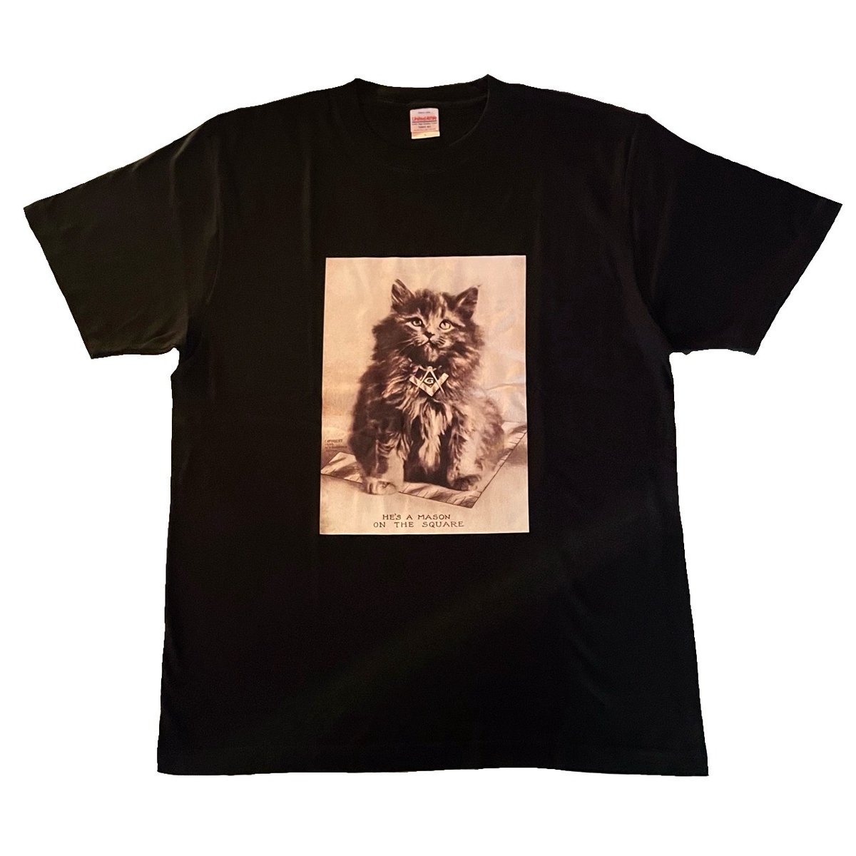 フリーメイソン P1 Tシャツ M CAT BLACK | STRANGE LOVE / M