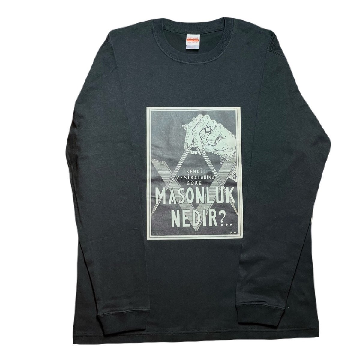 フリーメイソン P2 ロングTシャツ ヘキサグラム BLACK | STRANGE LOVE / M