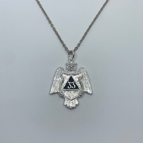 メーソン33階級ペンダント　フクロウ33リバーシブル　STERLING SILVER