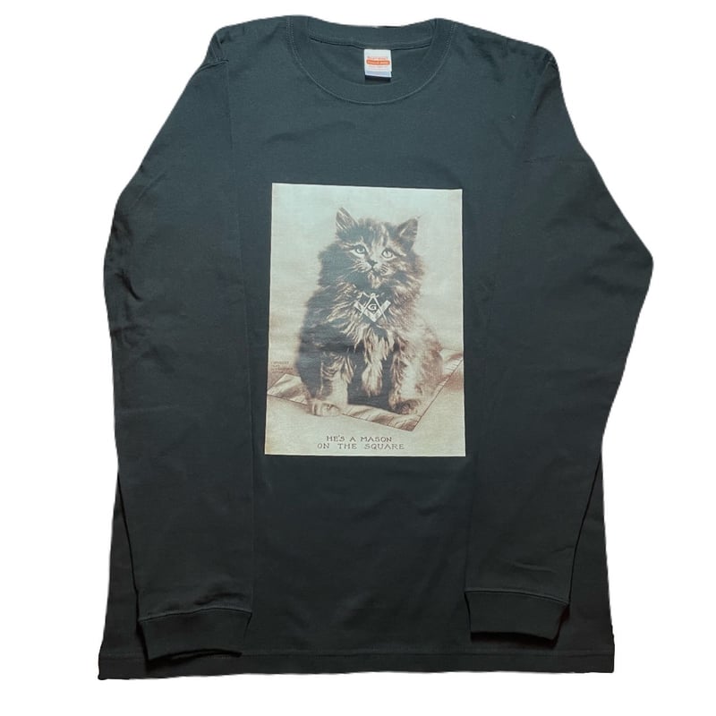FREEMASON LS TSHIRT 2520P フリーメイソン ロンT フリーメイソン P1 ロングTシャツ M CAT BLACK | STRANGE LOVE / M