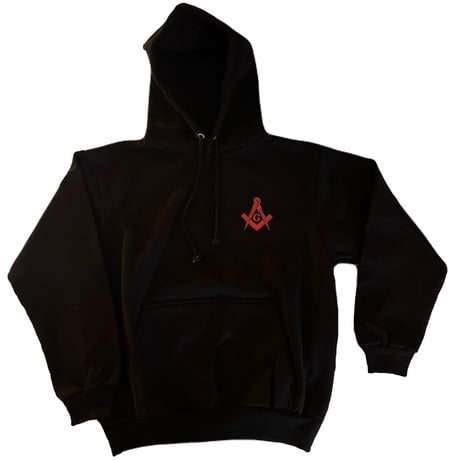 フリーメイソン　E2　かぶり パーカー　15oz　オレンジ刺繍