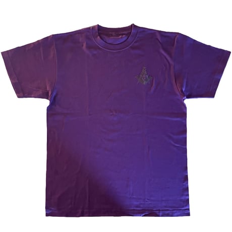 フリーメイソン　E2　Tシャツ　PURPLE　ネズミ刺繍