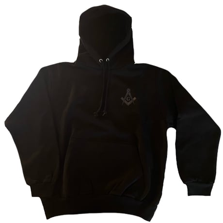 フリーメイソン　E2　かぶり パーカー　15oz　ネズミ刺繍
