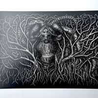 DEEP SILENCE Art Projects ペン画 "DOMINATED BY THE BRAINSTEM"