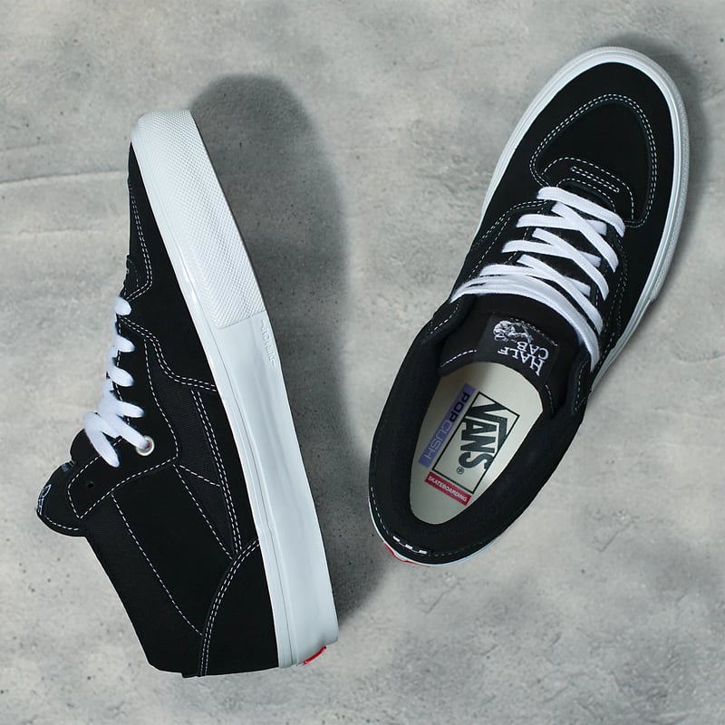 VANS SKATE HALFCAB BLACK/WHITE | FLAME STORE