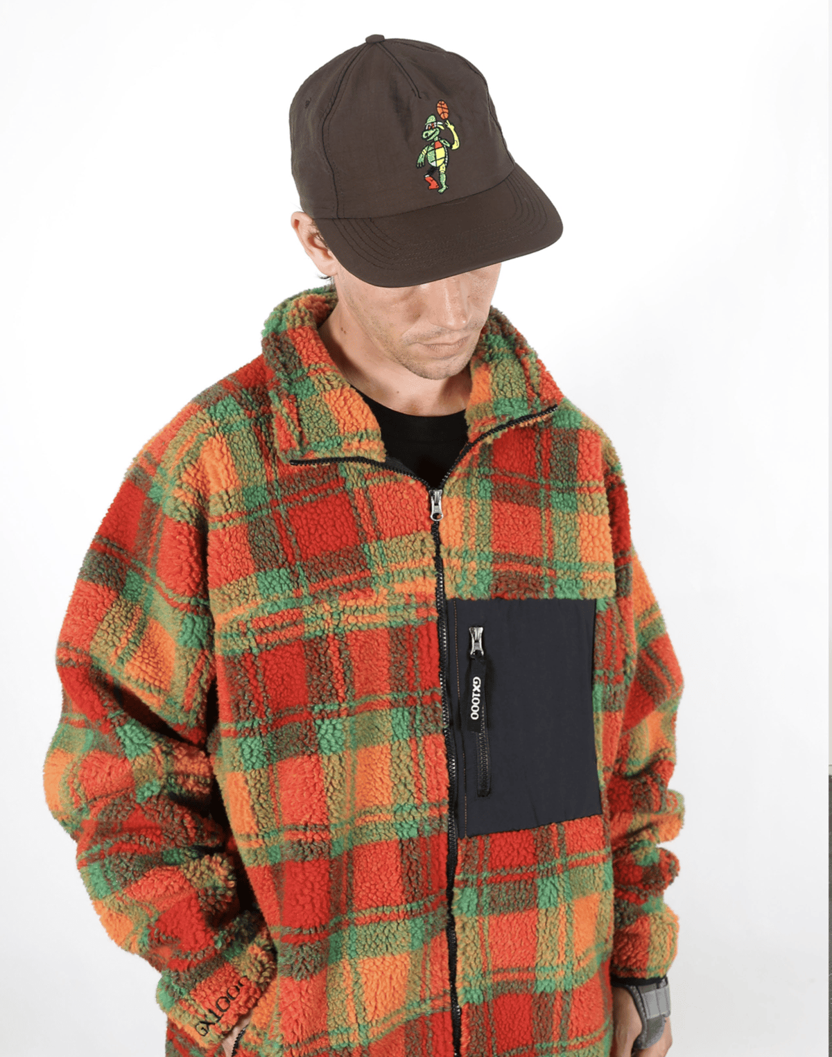 GX1000 POLAR FLEECE JACKET GREEN & ORANGE | FLA GX1000 POLAR FLEECE JACKET GREEN & ORANGE | FLA
