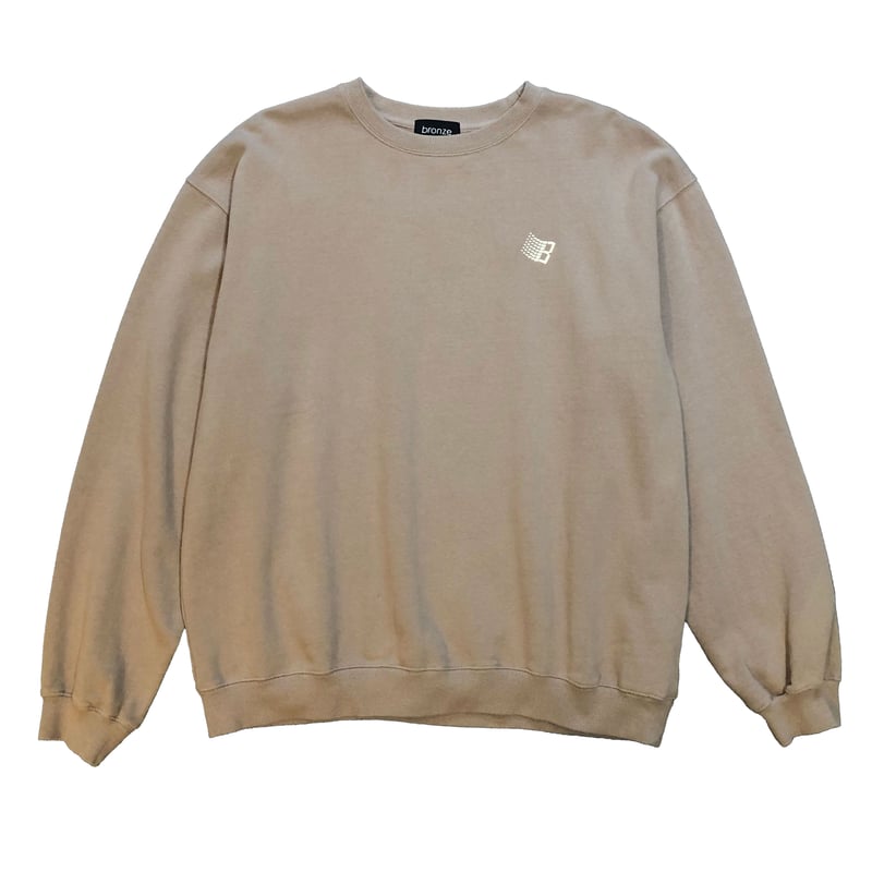 BRONZE 56K B LOGO EMBROIDERED CREWNECK LIGHT BR