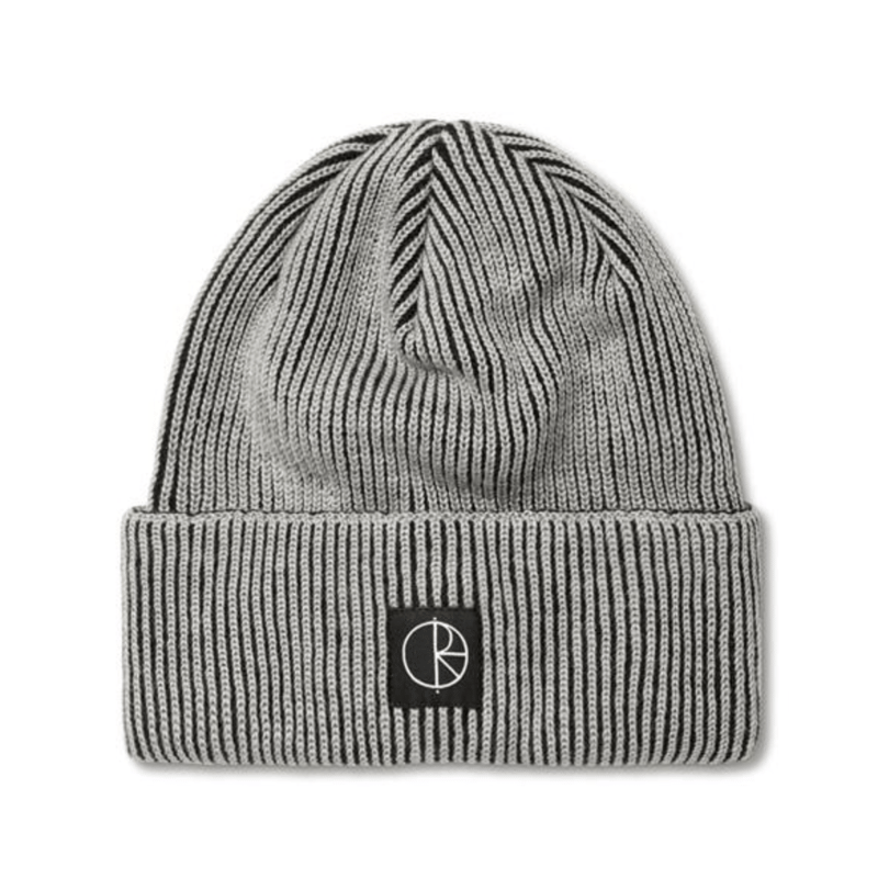 POLAR SKATE CO. LINES MERINO BEANIE WHITE/BLACK...