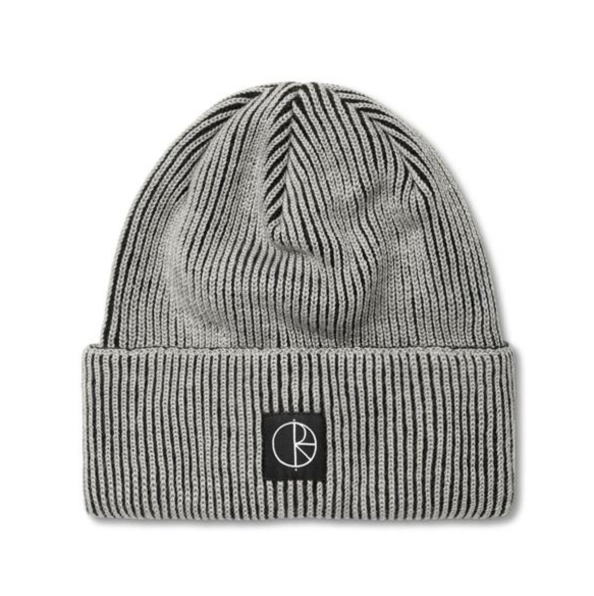 POLAR SKATE CO. LINES MERINO BEANIE WHITE/BLACK