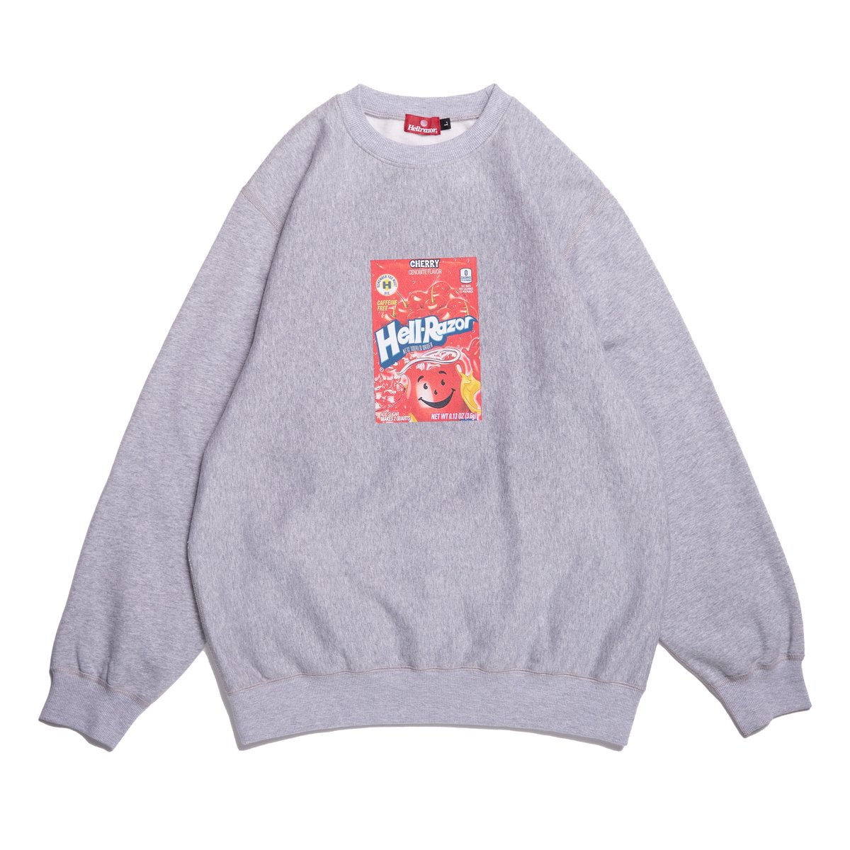 HELLRAZOR HELLAID CREWSWEAT GREY | FLAME STORE