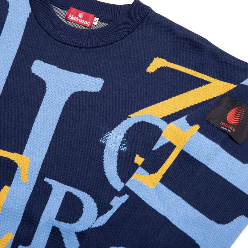 HELLRAZOR CAPITAL CREWNECK BLUE | FLAME STORE