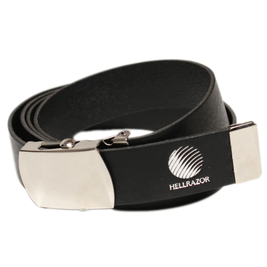 HELLRAZOR LOGO LEATHER BELT WITH BOX BLACK | FL HELLRAZOR LOGO LEATHER BELT WITH BOX BLACK | FL