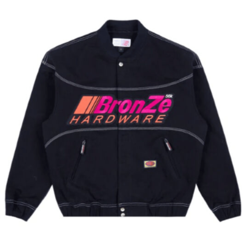 BRONZE56K PITCREW BOMBER JACKET BLACK | FLAME S