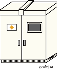 フリーイラスト　キュービクル ななめ