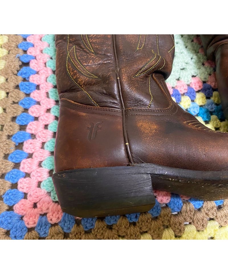 2200919 Vintage 90s FRYE Mexico ウエスタンブーツ BRN 7M 2200919 Vintage 90s FRYE Mexico ウエスタンブーツ BRN 7M