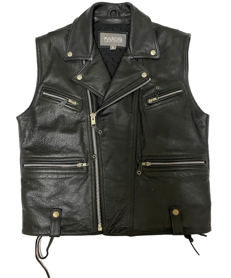 2200611 USED India WILSONS LEATHER ライダースレザーベスト
