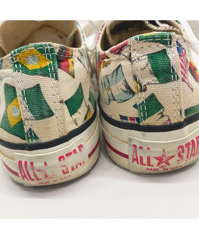 2200904 Vintage USA 90s CONVERSE 国旗柄プリントスニーカー