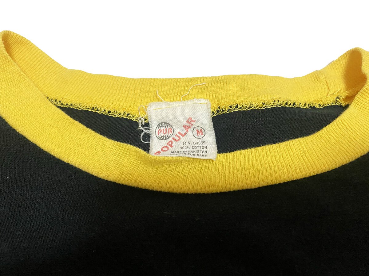 2200148 Vintage 80s Pakistan cotton ACDCラグラン7部丈