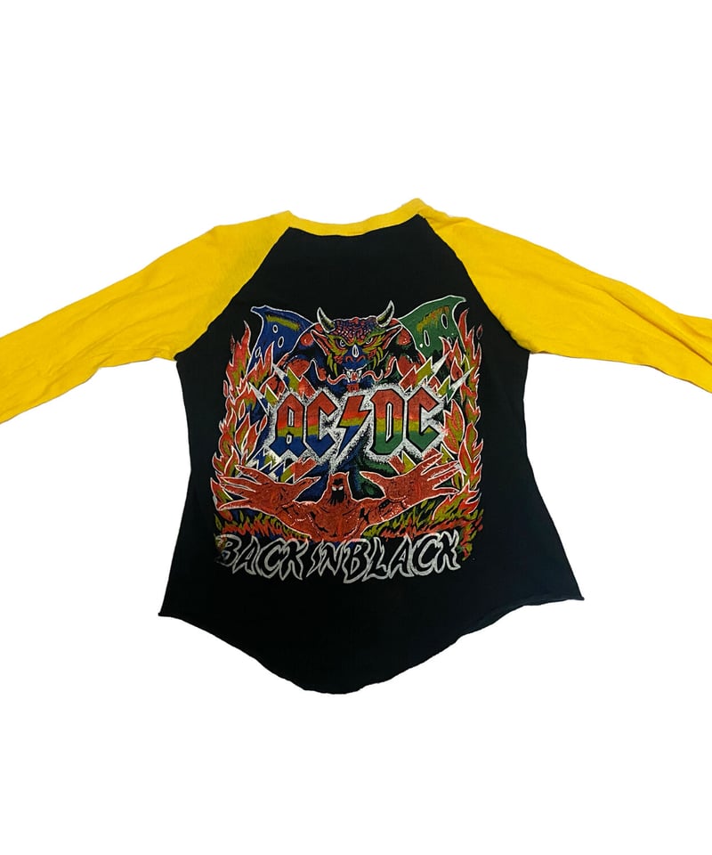2200148 Vintage 80s Pakistan cotton ACDCラグラン7部丈