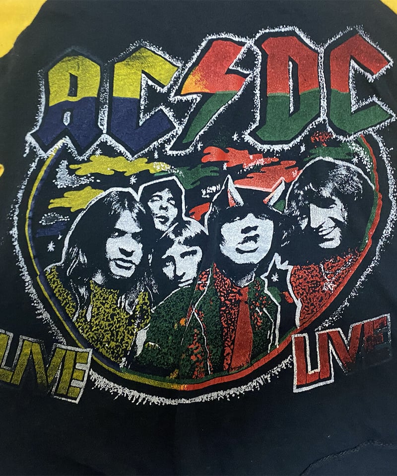 購入特典有り 当時物 80s 1981年 AC/DC ギター殺人事件 ラグラン 七分