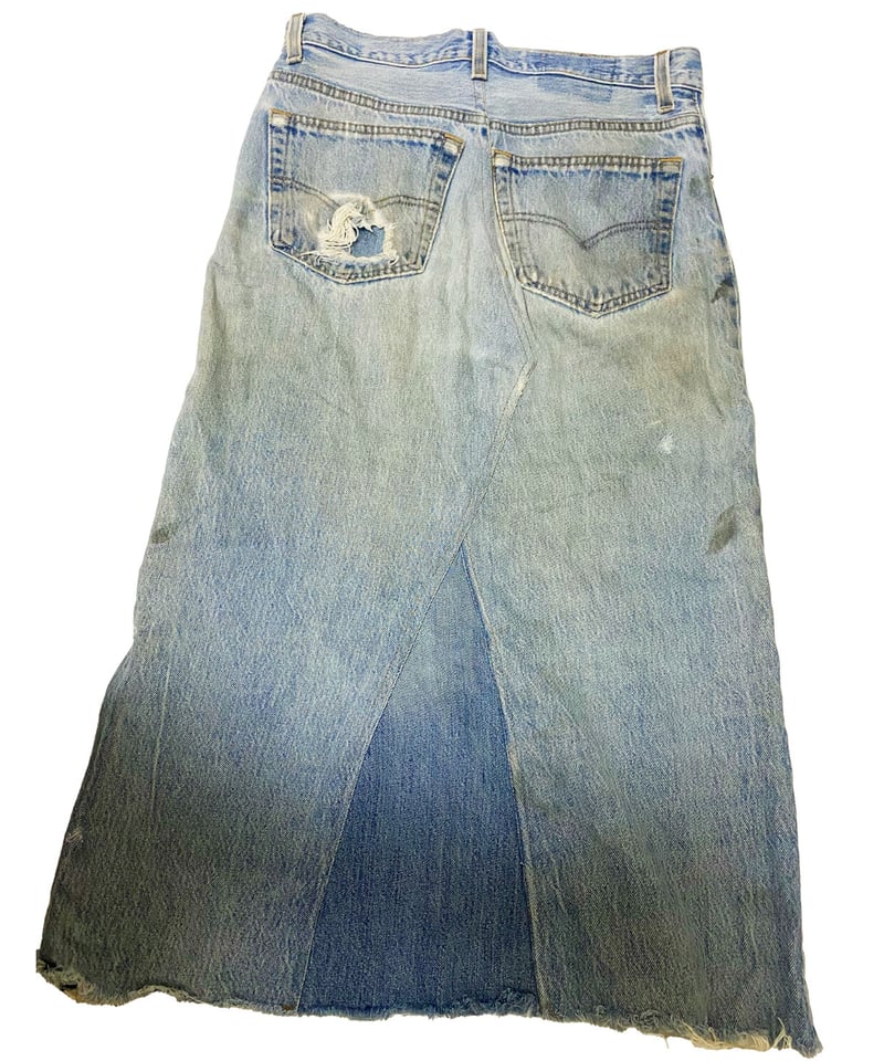 220034 Vintage 90s Levis リメイクデニムロングスカート M〜L | E...