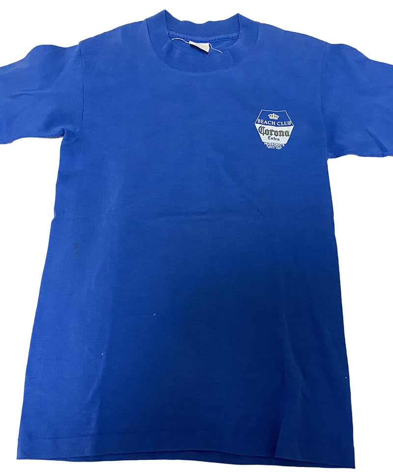 220011 Vintage USA 80s コロナ ビール 両面プリント Tシャツ BLU 