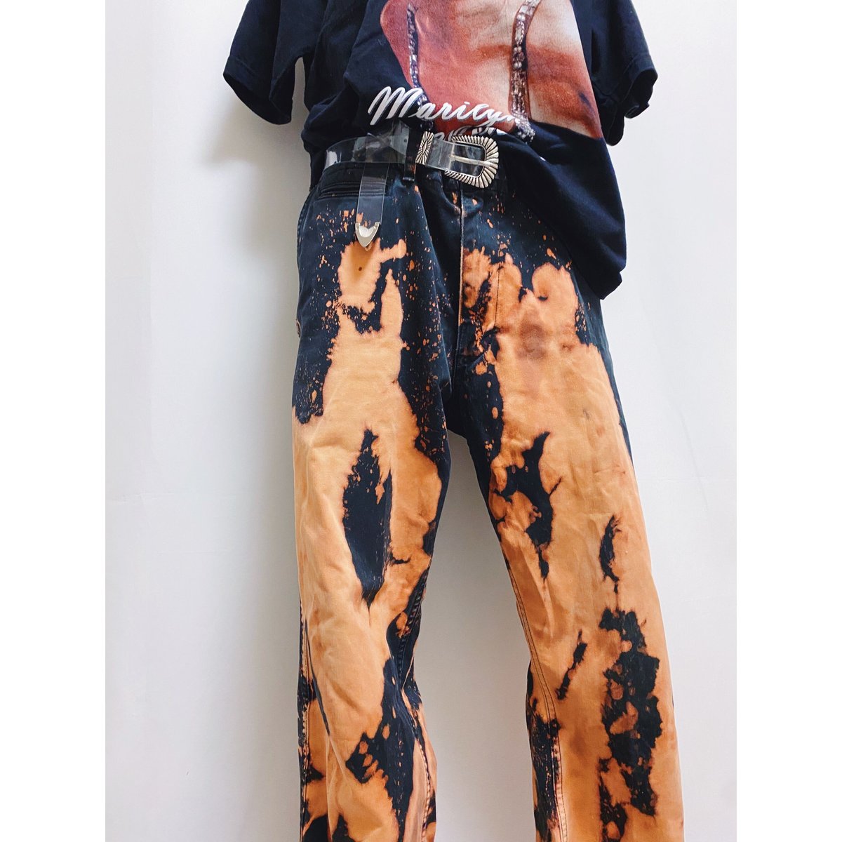 2200233 USED ブリーチリメイクチノパン BLK L | ERA vintage