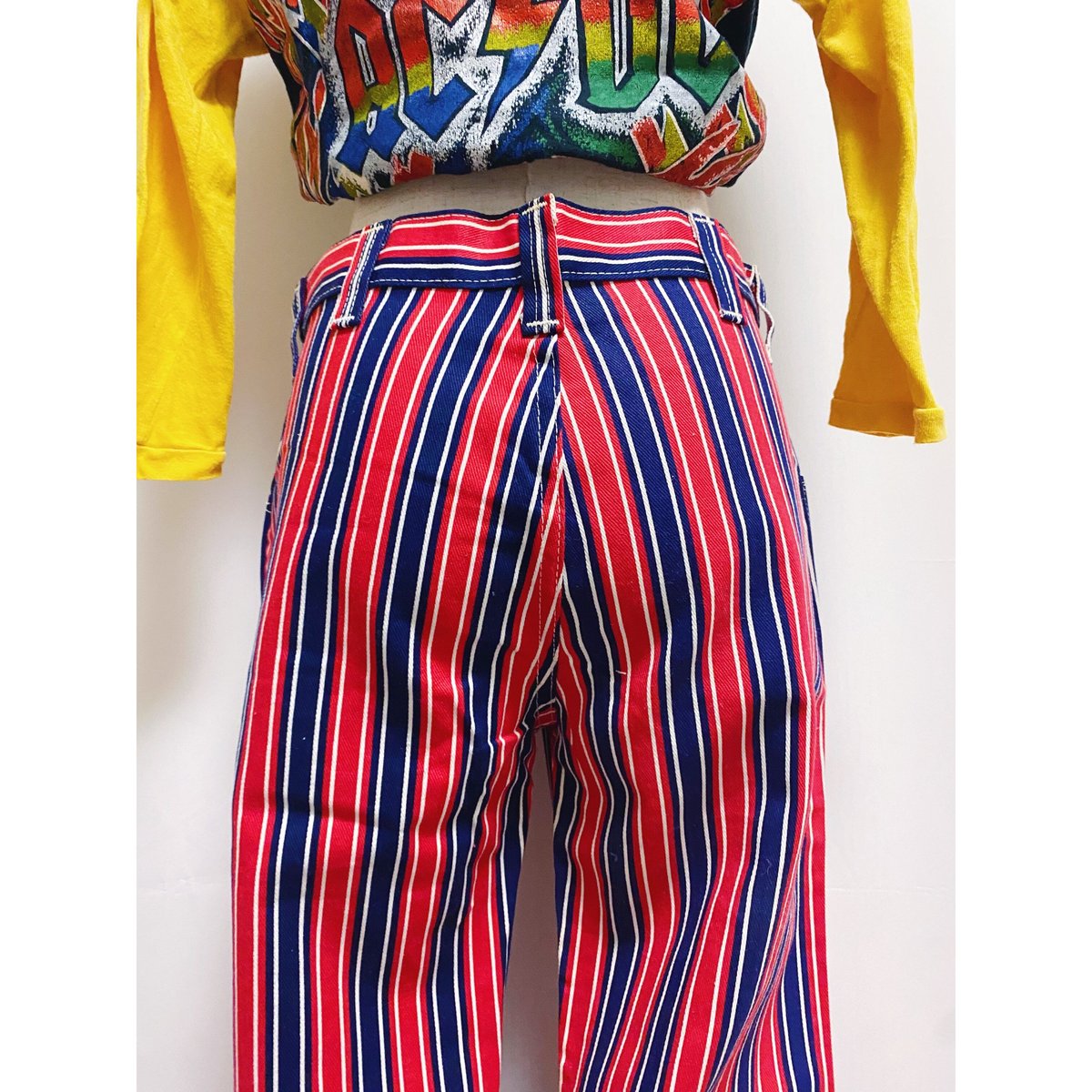 70s vintage 42タロン セーラーパンツ 巻き ストライプ ベルボトム fit=scale-down,w=1200