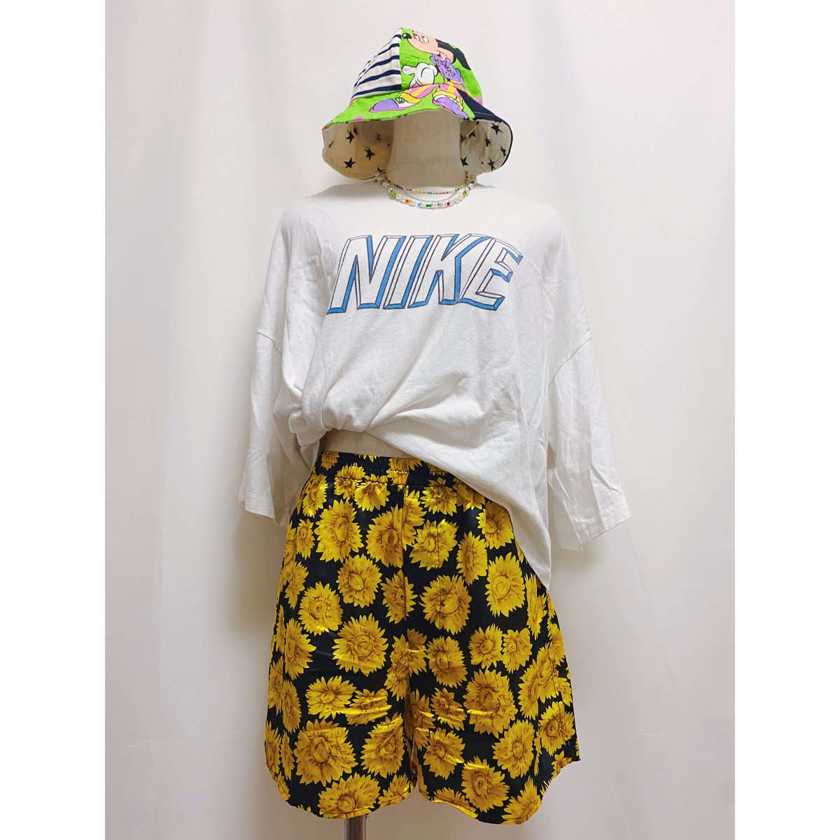 Kitzfitz ハンドメイドヴィンテージリメイクハット　ビンテージ ハンドメイド デニムハット リメイクデニム 帽子57-58cm 古着