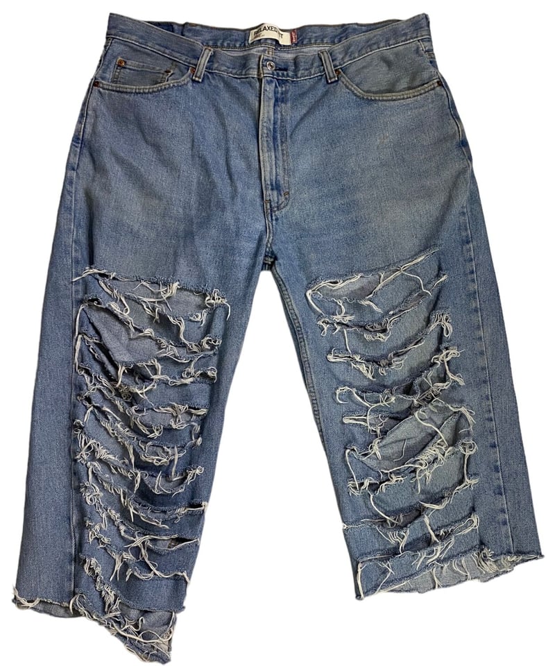 2304202 USED Levis 550 ハイダメージカットオフビッグデニム
