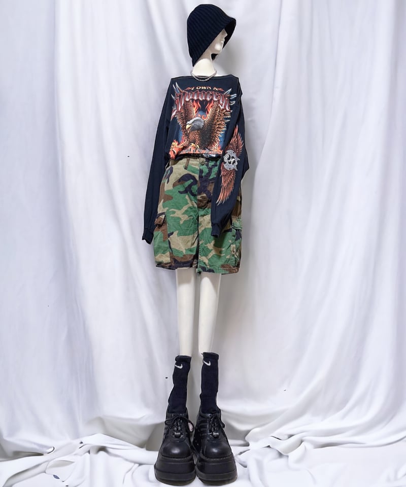 80s USA製GUNG HOタイガーカモハーフパンツ 旧タグ ミリタリー 80s USA製GUNG HOタイガーカモハーフパンツ 旧タグ ミリタリー
