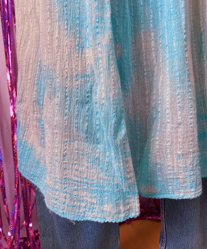 2305401 USED ムラ染めギリシャワンピース WHT×BLU M | ERA vintage 