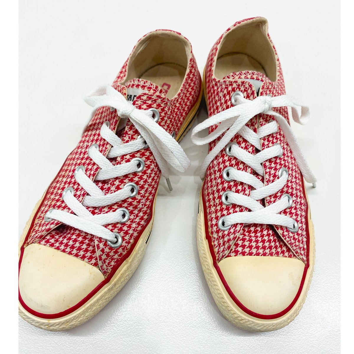 220095 USED CONVERSE 千鳥格子柄スニーカー LOW 24 5 | ERA