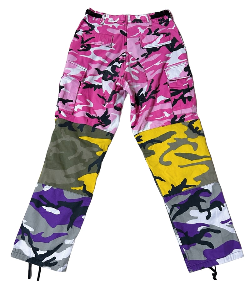 2407202 USED クレイジーパッチワークウッドランドカモカーゴ