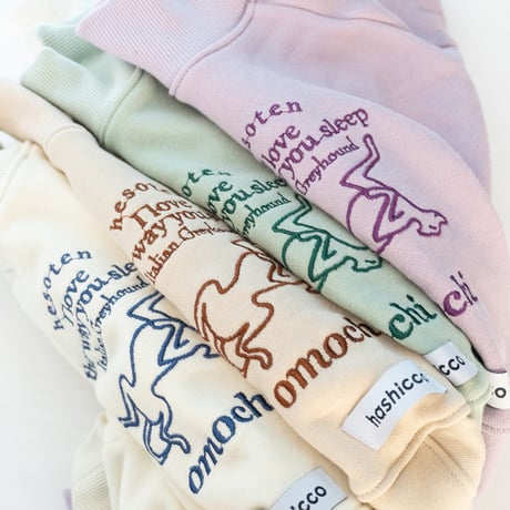 へそてん刺繍 ROMPERS　ラベンダー