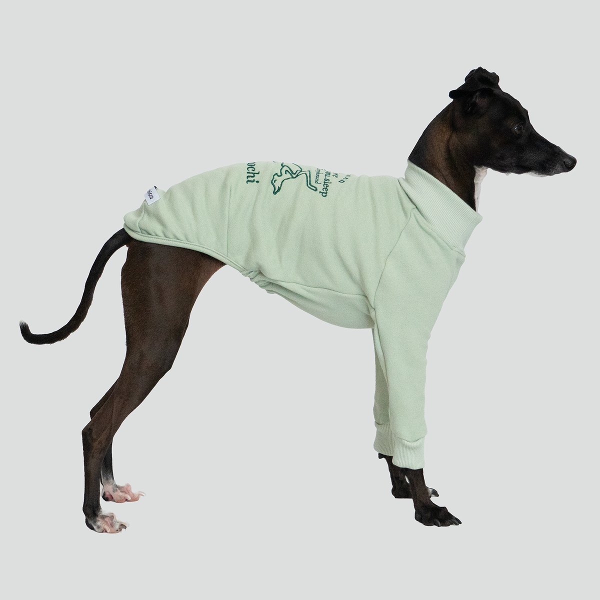 へそてん刺繍 LONG SLEEVE ライトグリーン | hashicco