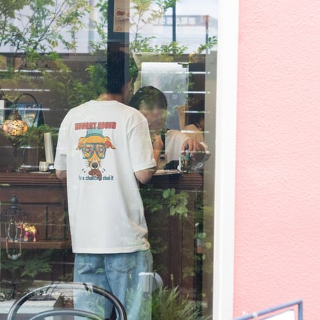 HUNGRY HOUND  Tシャツ アダルト WHITE