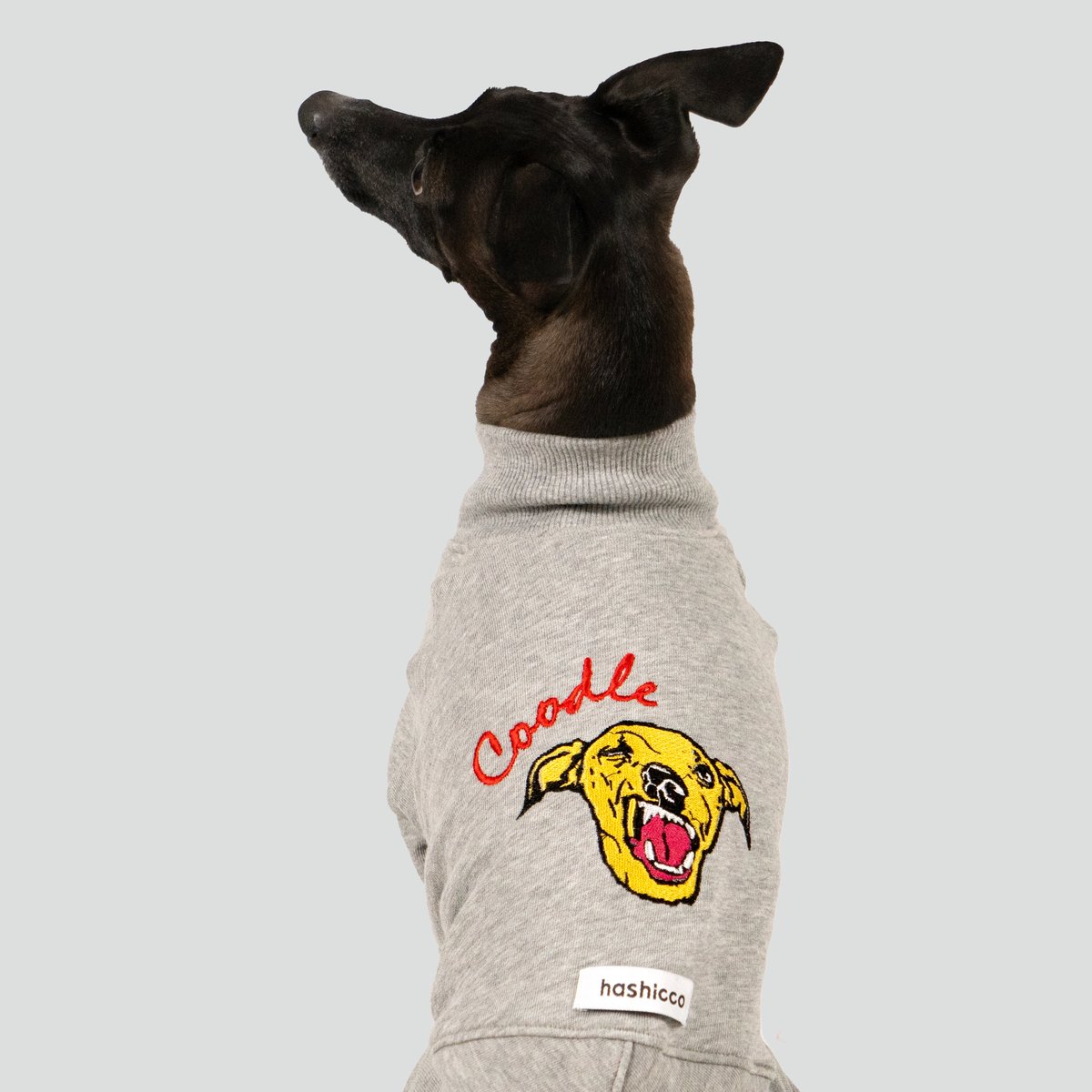 虎風イタグレ刺繍 ROMPERS グレー | hashicco