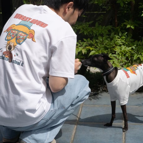 HUNGRY HOUND  Tシャツ アダルト WHITE