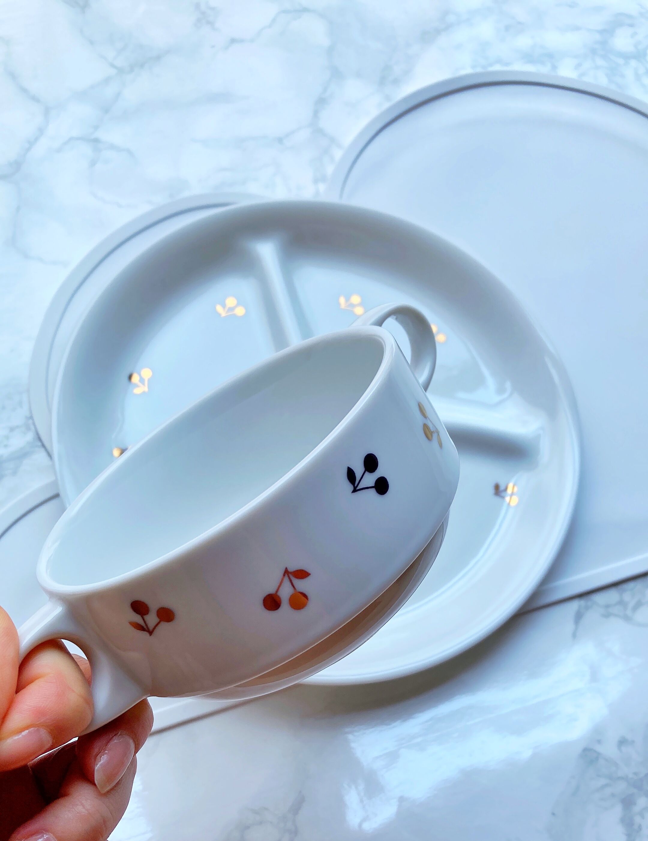 さくらんぼ食器2点セット | Aya