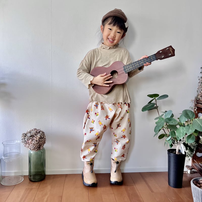 エアロビックベアー』オレンジポッケのサルエルパンツ☆親子コーデ