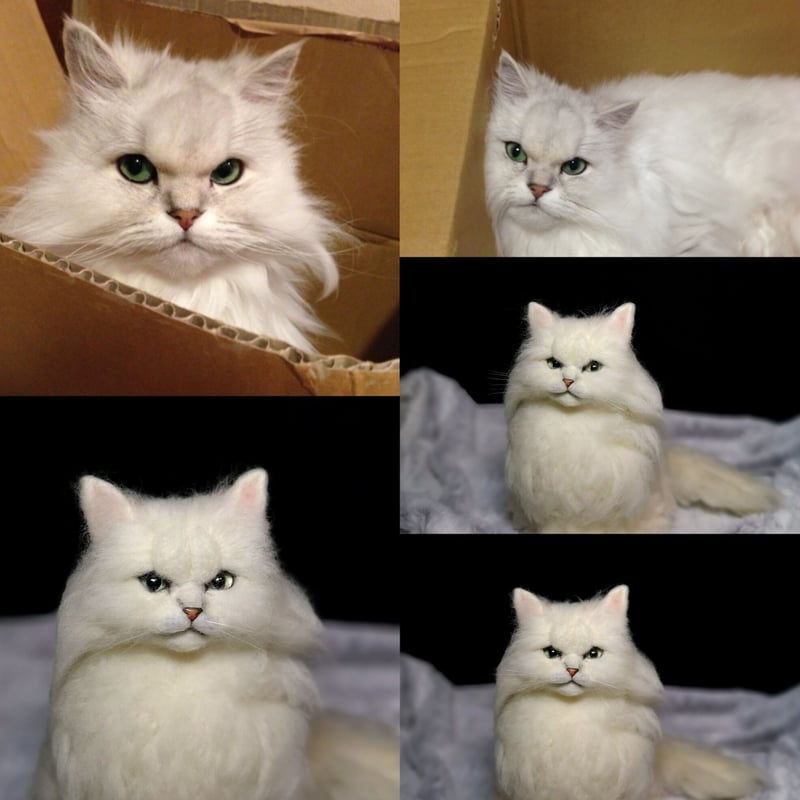 ☆愛猫オーダーメイドLサイズ☆羊毛フェルトオーダー(愛猫 ねこちゃん