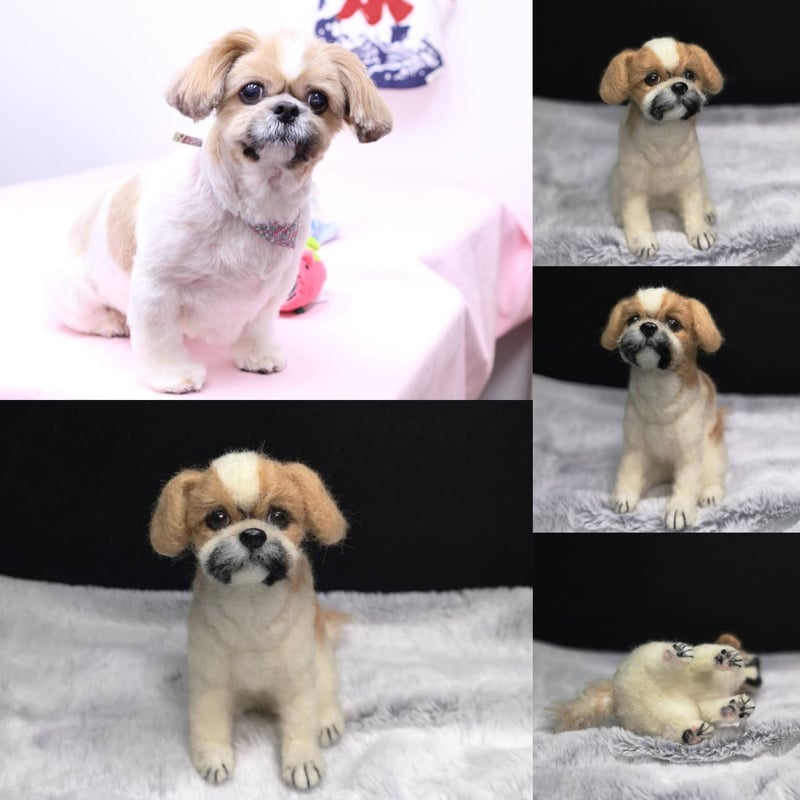 ☆愛犬オーダーメイドMサイズ☆羊毛フェルトオーダー(愛犬 わん ☆愛犬オーダーメイドMサイズ☆羊毛フェルトオーダー(愛犬 わん