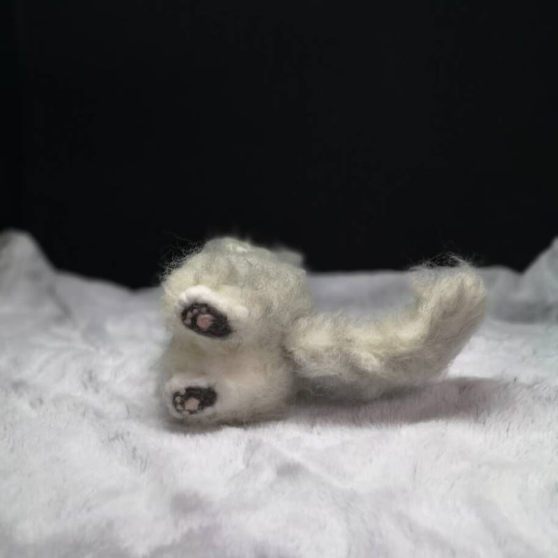 羊毛フェルト 三毛猫～おねだりポーズ | まりんの家