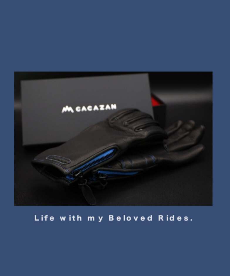 黒×青ステッチ 鹿革バイクグローブ | 愛車のある暮らし 公式ストア