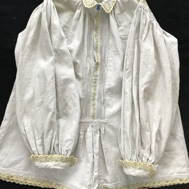 30-40s アンティーク ルーマニア 刺繍 ブラウス シャツ