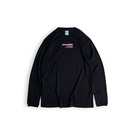 YARU des TENNIS ヤルデテニス / SUMMARY DRY LONGSLEEVE TEE / BLACK × NEONPINK
