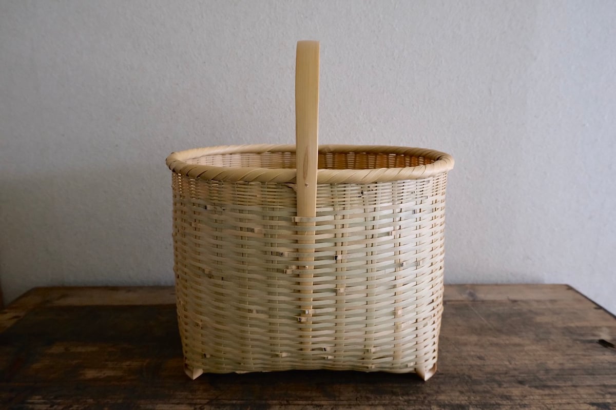 竹籠 楽天市場】竹篭しょいこ付(W24439) 竹籠（竹かご） 料理かご : サイン